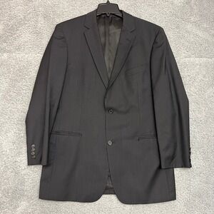 Hugo Boss Suit Jacket Mens 40R Black Excellent Two Button Notch Lapel Office